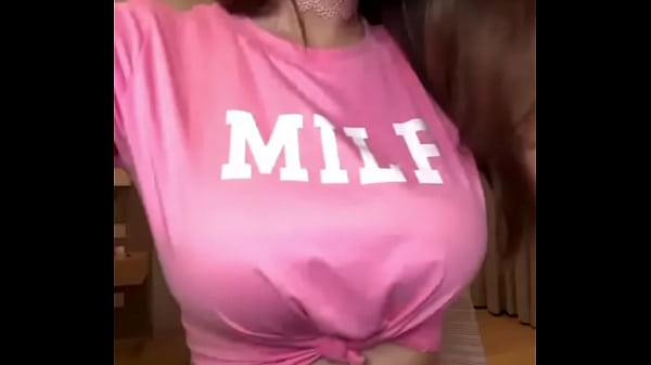 MILF in Pink T-Shirt Fucks Hard with Huge Tits