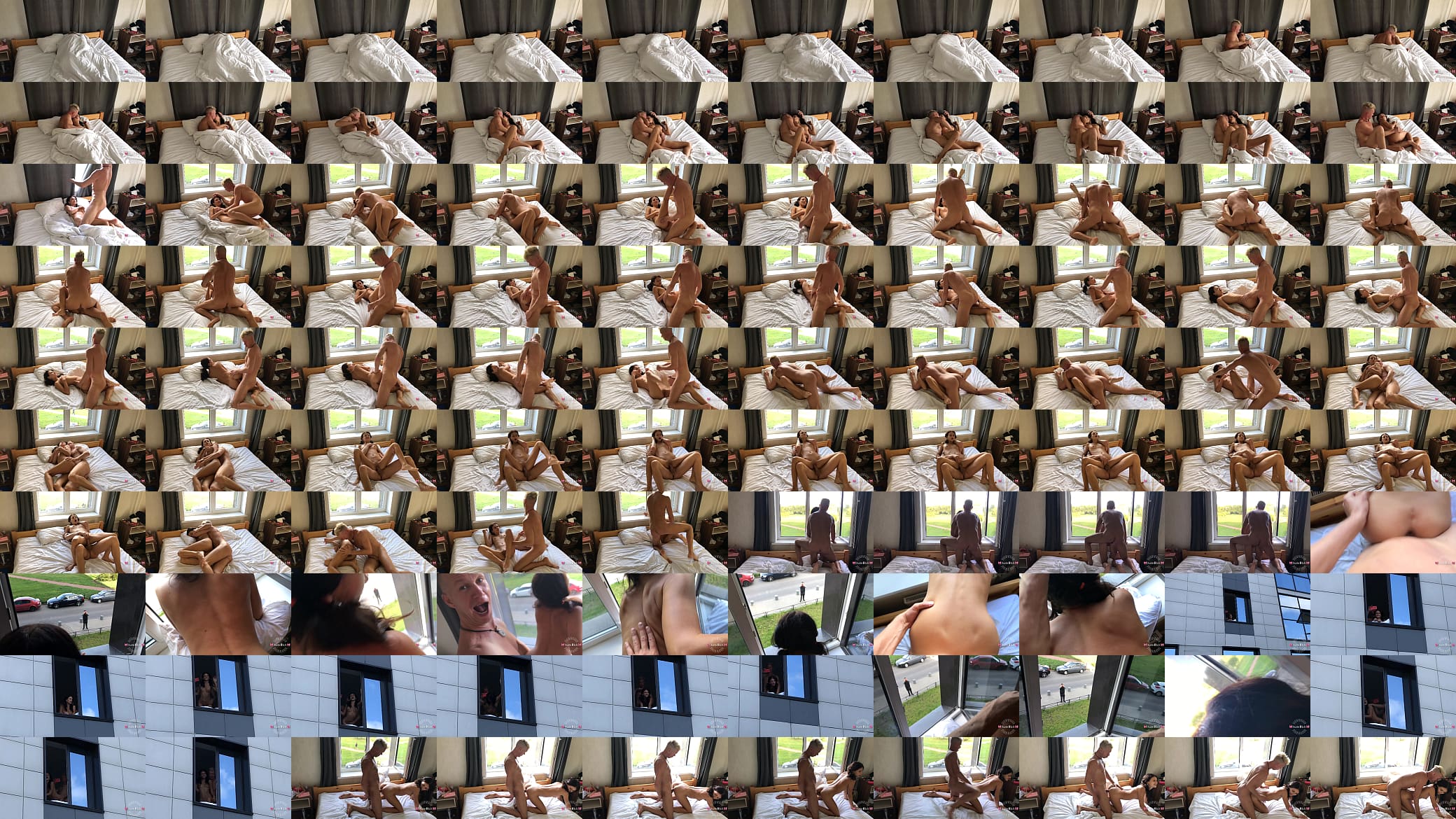 Fucking a skinny girl in front of the neighbors 预览图