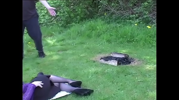Claire Gets Stripped to Stockings & Spanked at Campsite