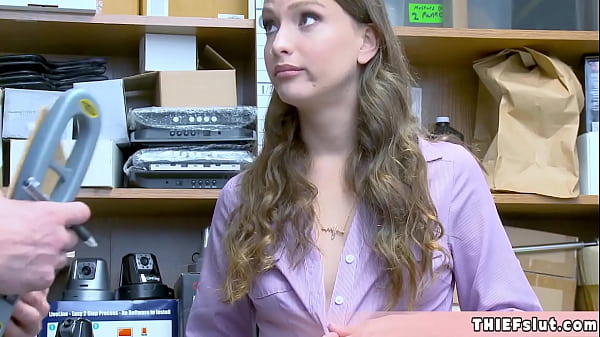 Download Video - Cute blonde Izzy caught in the mall and now she must offer her tight pussy for the mall cop