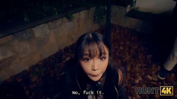 HUNT4K. Petite Japanese tourist Sakura jumped on a stranger's cock in front of her BF