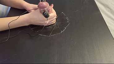 Download Video - Close Up Teasing Cock Massage With Vibrator - Massive Cum
