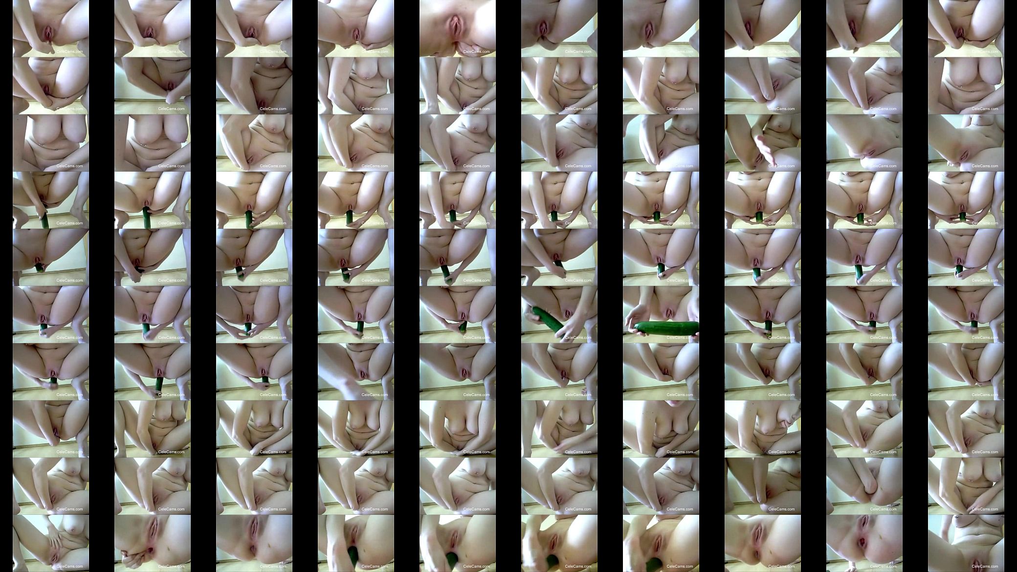 Amateur - Anal Fisting &amp; Cucumber on Webcam 预览图