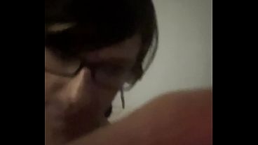 Kristin Starr as a brunette sucking some dick like a real pro!