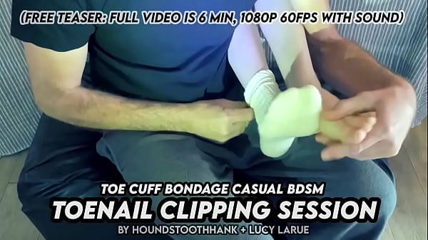 Toe Cuff Bondage Casual BDSM Toenail Clipping Session