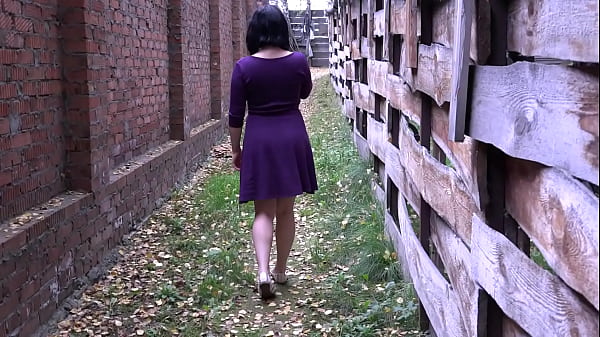 Download Video - Brunette with a anal plug in the ass walks on the street&period; Amateur fetish under a dress without panties and unusual anal pleasure&period;