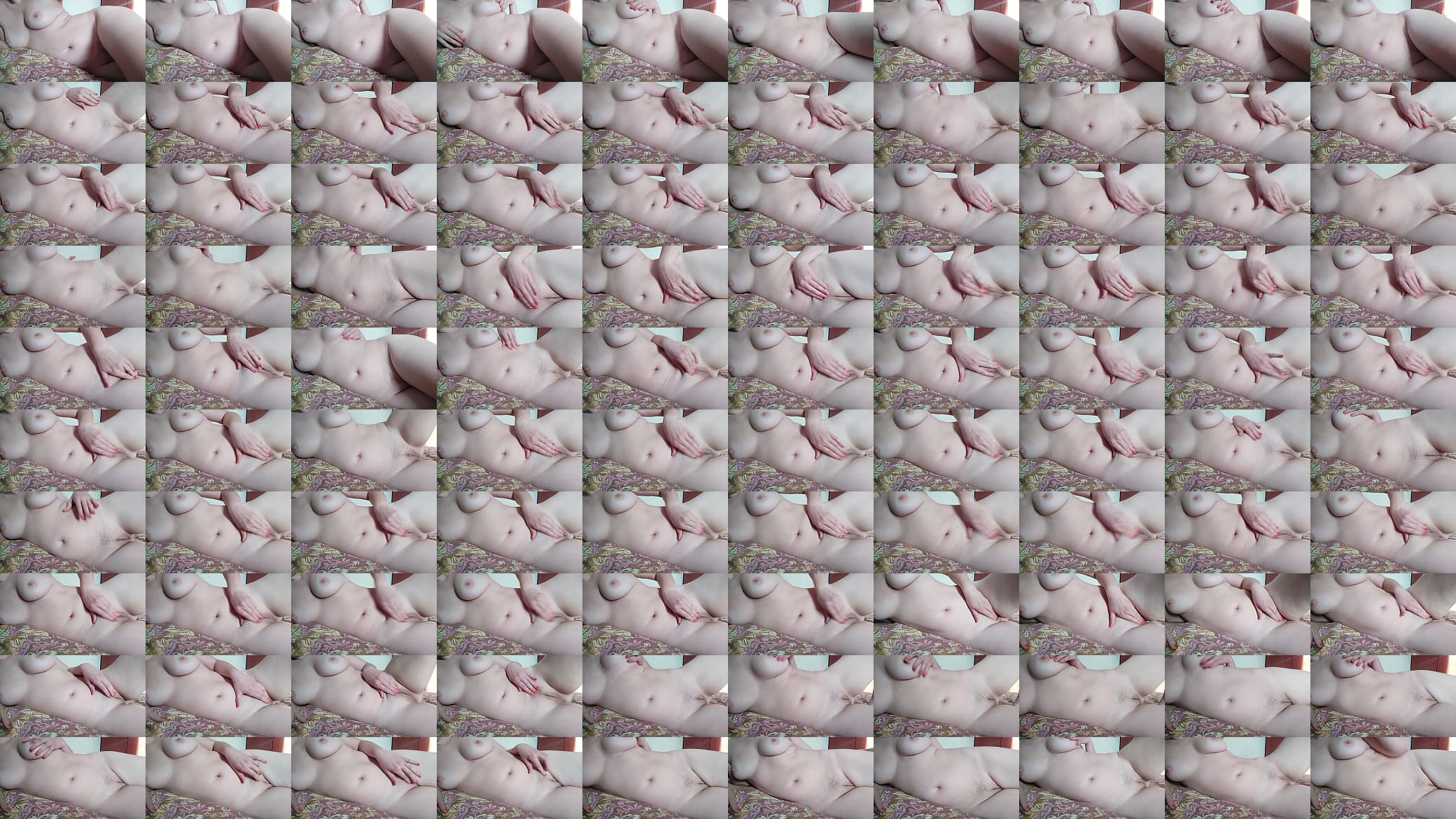 Amateur Busty Babe Fingers Her Shaved Pussy Till She Cums - Awesome solo masturbation and real female orgasm 预览图