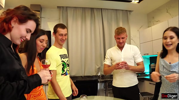 DisDiger - Students Celebrate New Years Eve At Party And Fuck Group Sex