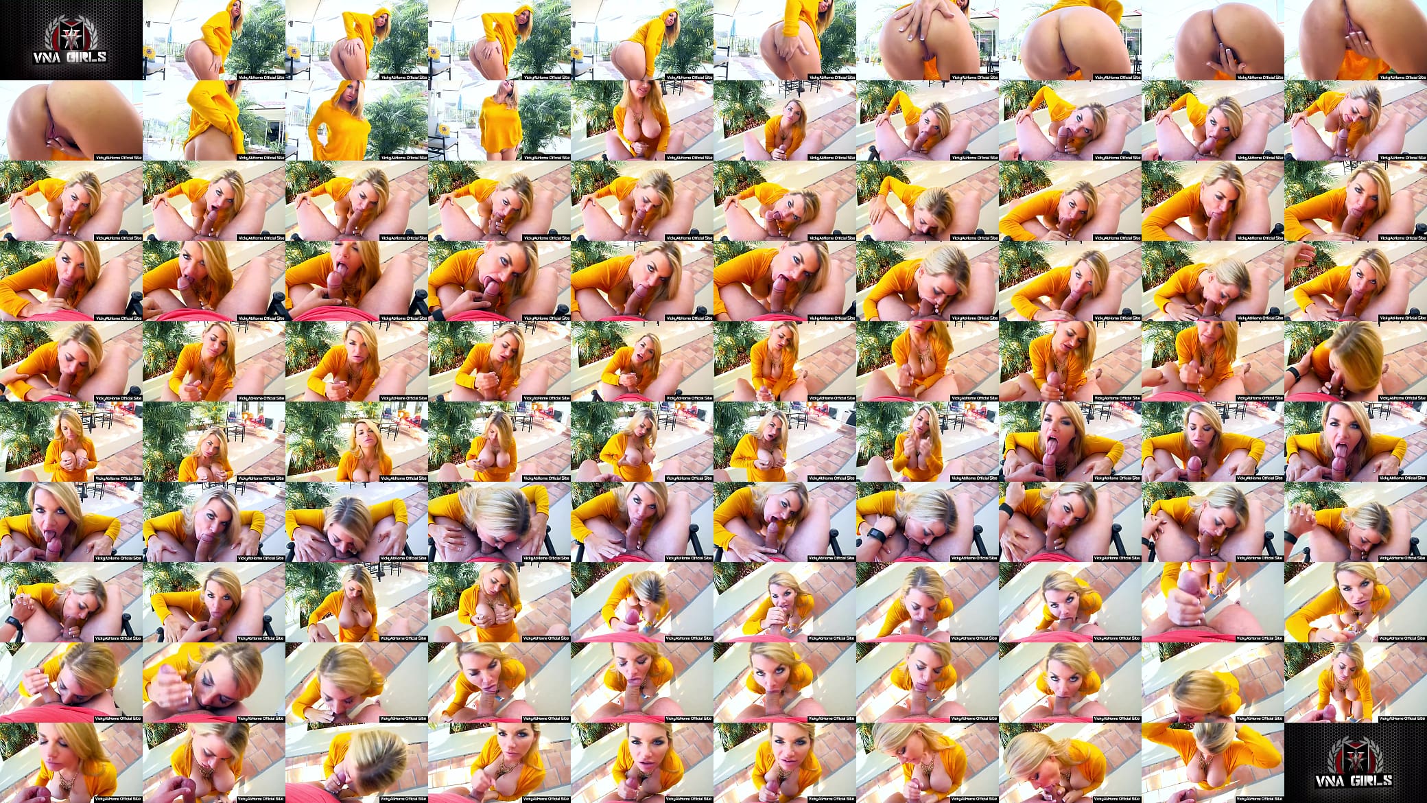 Hot Vicky Vette sucks Her Boyfriend&#039;s Cock Until He Cums Outdoors! 预览图