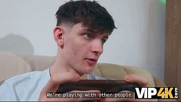 VIP4K. The virtual game ends with a real Cumshot from His Daddy