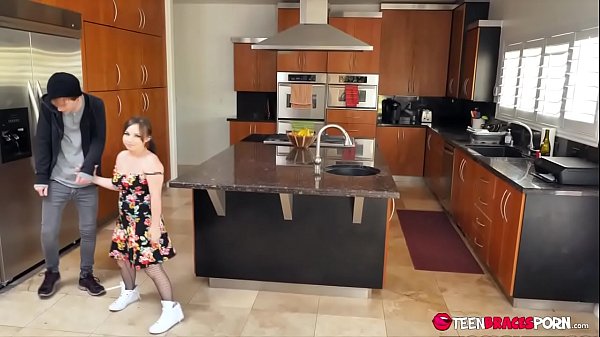 Download Video - She pulls out his fatty cock and starts licking it from balls to tip - FULL SCENE ON http&colon;&sol;&sol;TeenBracesPorn&period;com