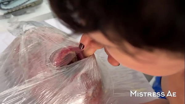 Sealed For Her Pleasure - Cling Film Kissing Session