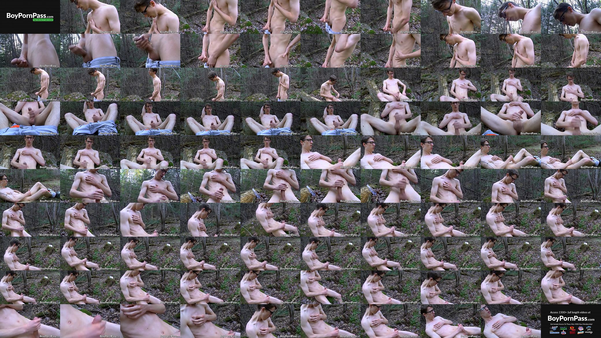 Glasses twink Sacha West fingering and masturbating outdoor 预览图