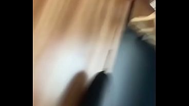 My girlfriend showing her toe nails to me while I amat work