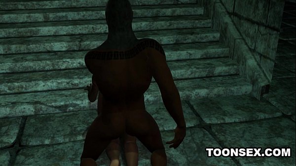 Masked 3D cartoon babe having some steamy rough sex