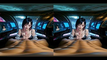 VR180 - Cyberpunk Streamer Fucked Hard in Her Apartment (AI Video)