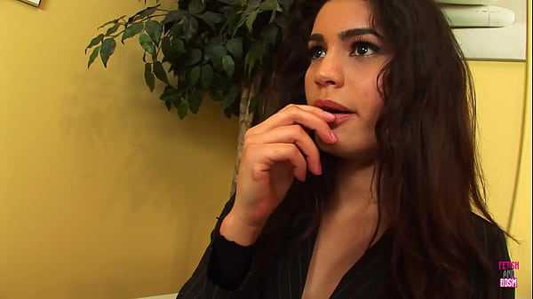 This brunette bitch wanted to see the doctor and he banged her on his couch