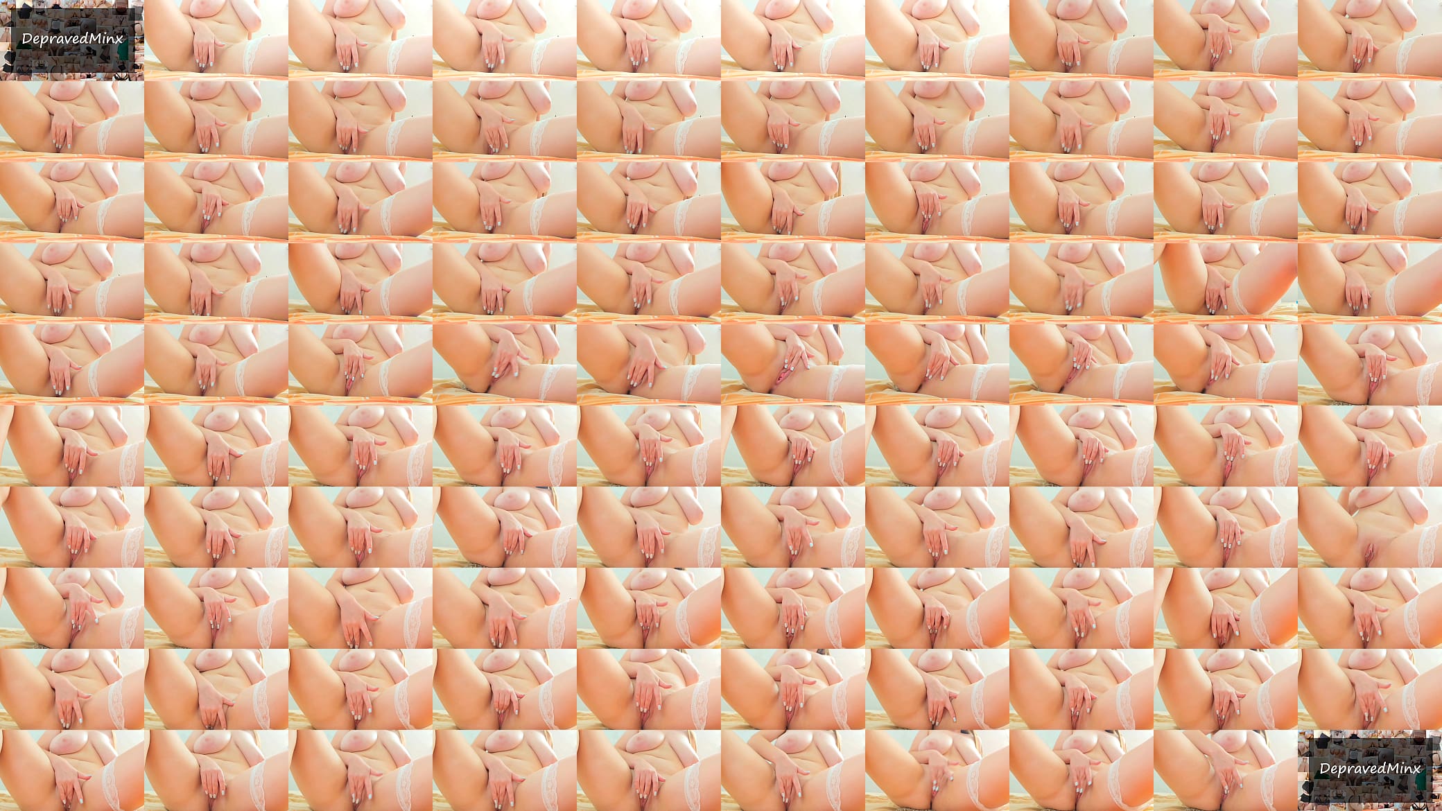 Student with big tits excites herself with her fingers 预览图