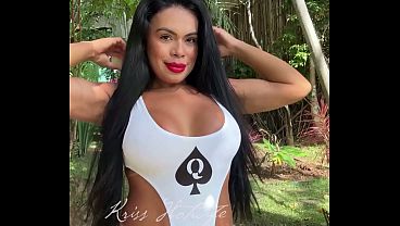 Married slut trying on sexy and very daring swimsuits.