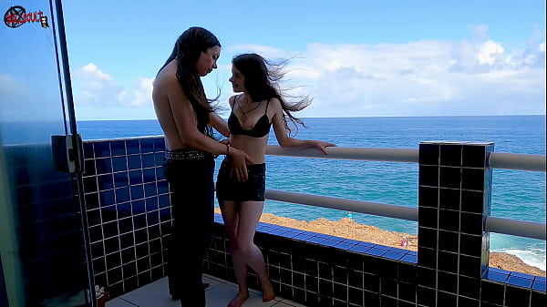 Having fun on the terrace in front of the ocean - DOLLSCULT