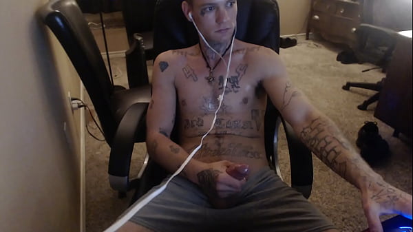 Nice cumshot from big dick youngster