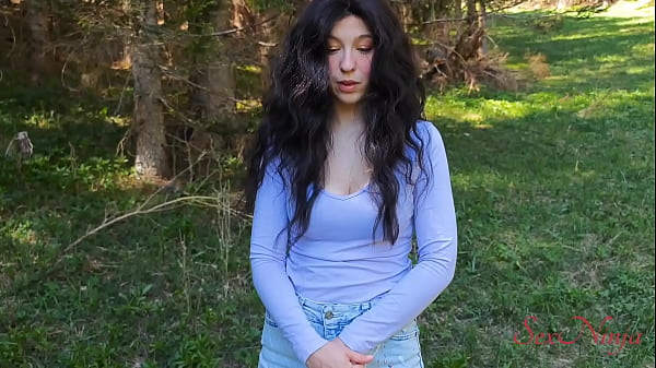 Scared Influencer Lost in The Forest Chose my Cock and Not the Bear