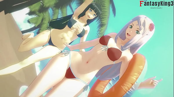 Sakura and Hinata Loves Triangle ends in threesome | Naruto | Full & POV on Sheer & PTRN: Fantasyking3