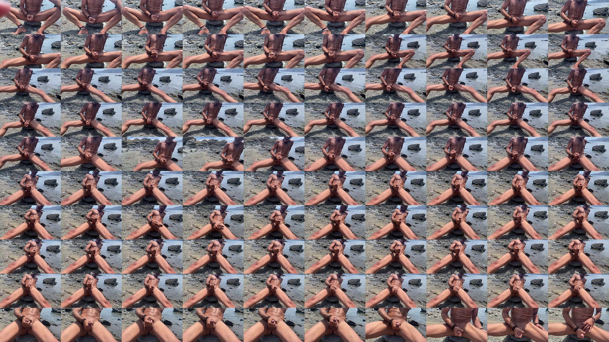 BISEXUAL MAN MASTURBATING ON THE BEACH 预览图