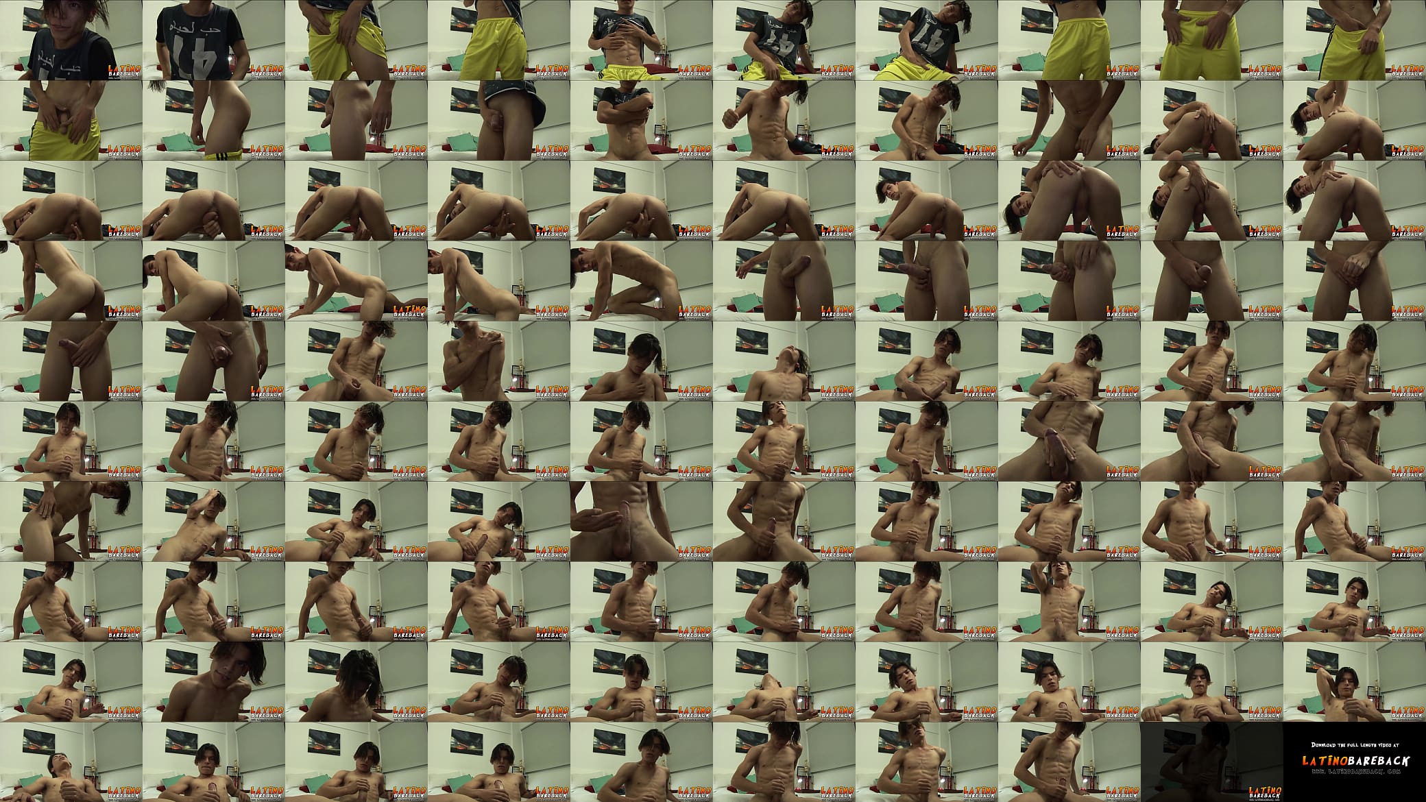 Latino twink jerking off until her cums all over the place 预览图