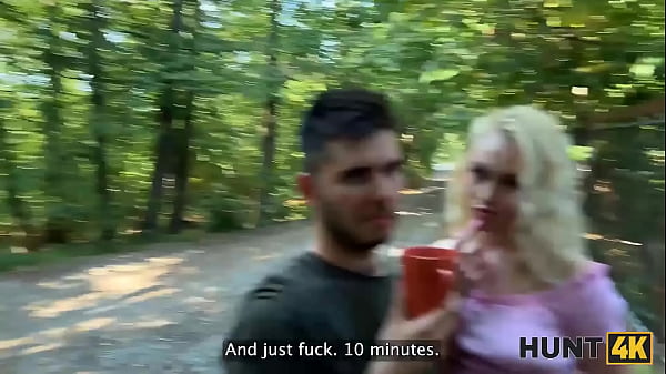 HUNT4K. Blonde made her boyfriend cuckold and enjoyed the amateur outdoor fuck