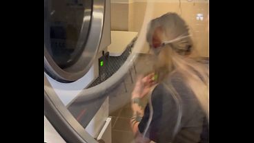 Laundry Turns into a Hot Tattooed FemDom Making You Worship Her Big Dick on Your Knees