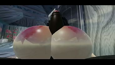 Tasty big-assed whore wiggles a black cock with her fat buttocks