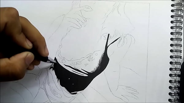 Lingerie Girl Drawing Timelapse video