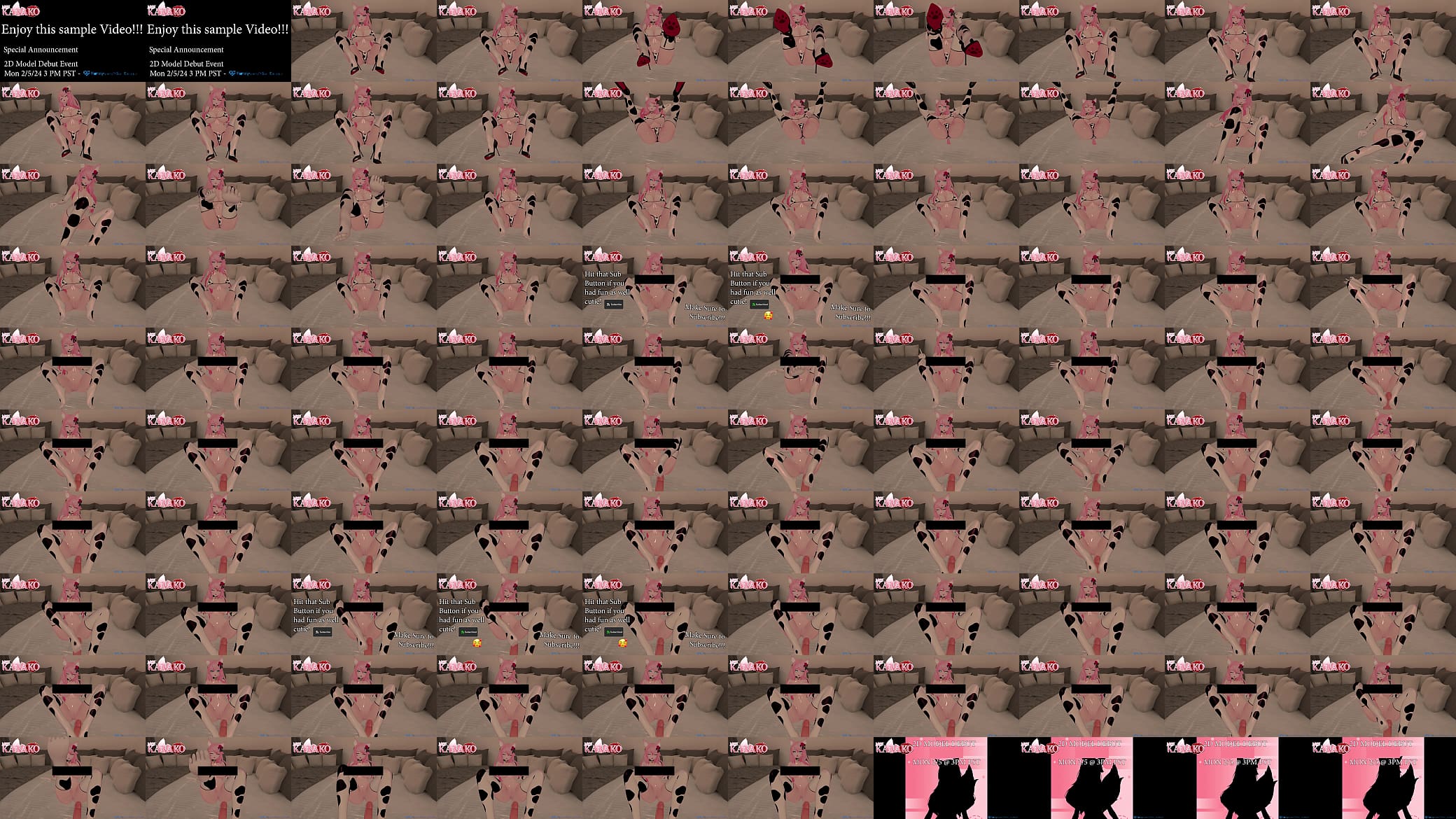 Special Announcement 3D Preview Video - 2D Model Debut EVENT!!!! HORNY CATGIRL FOOTJOB 2D/3D ASMR 预览图
