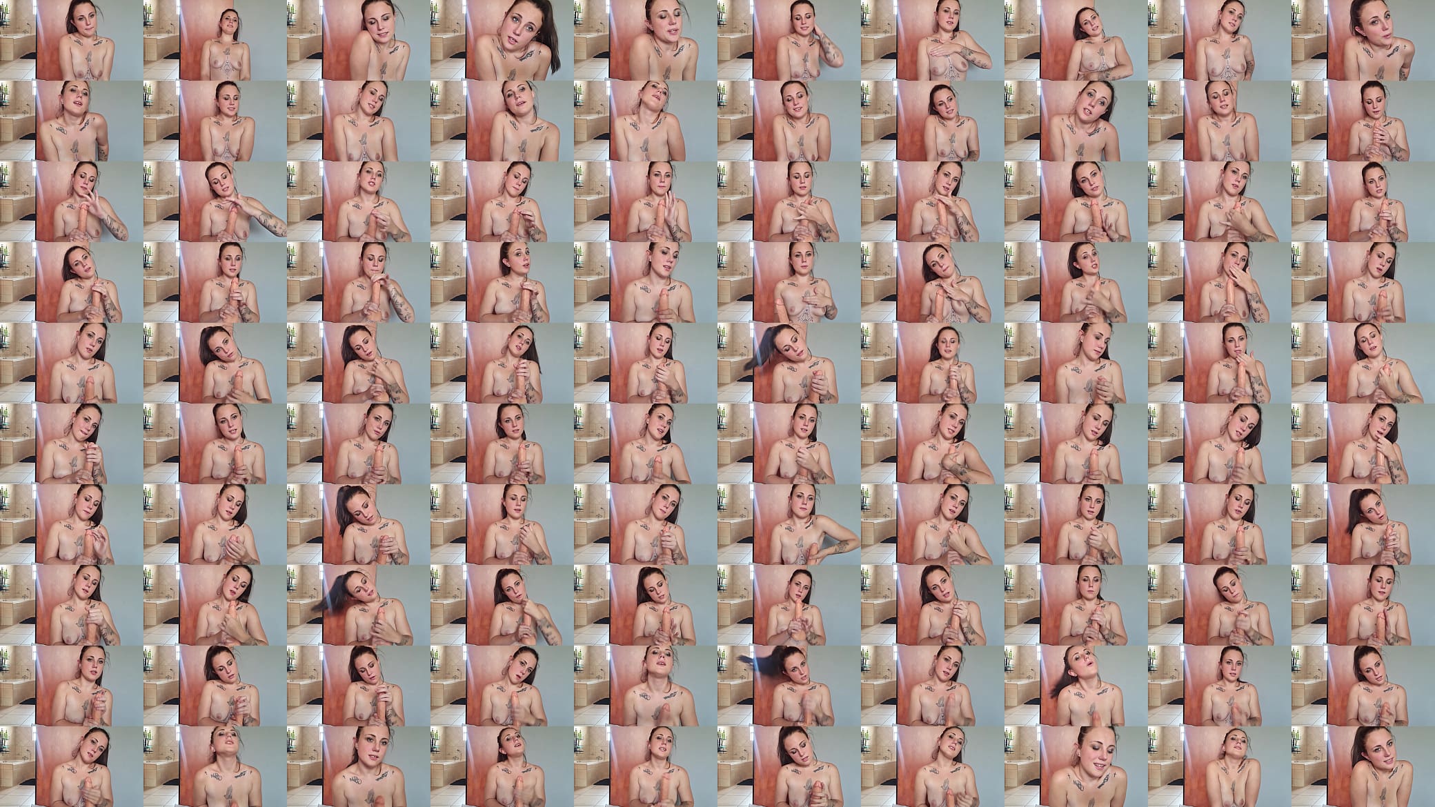 Half naked dirty talking whore showing how you should jerk off your cock and cum all over yourself 预览图