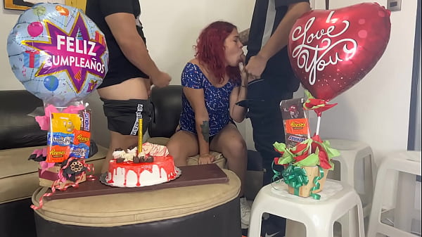 Beautiful Stepmom is Fucked by her 2 Stepson on her Birthday when her husband is Working