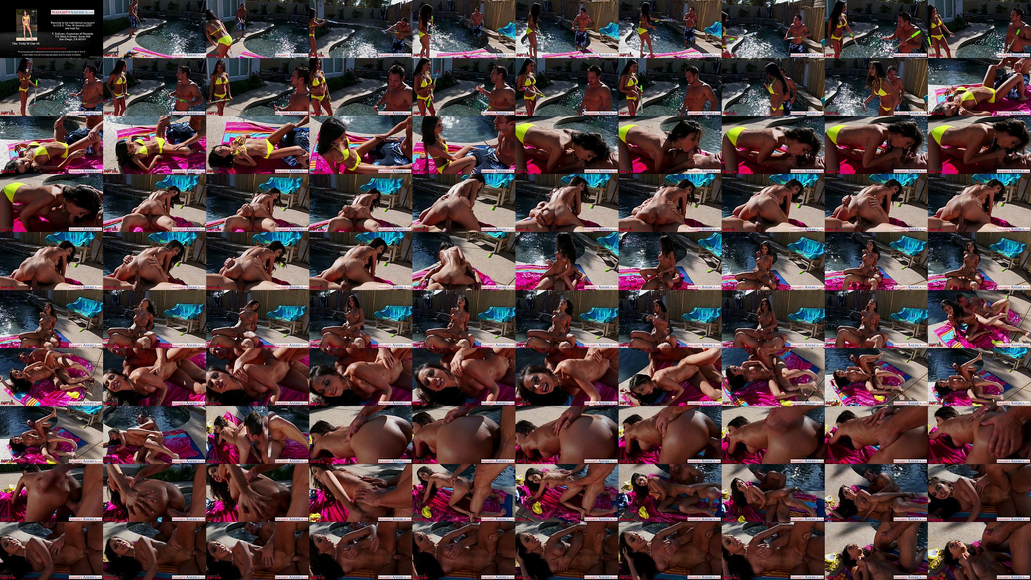 Brunette hottie Trinity St. Clair fucking at poolside 预览图