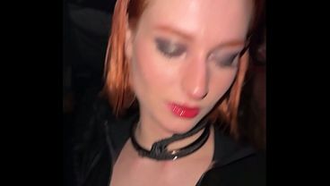 Rave slut in shiny latex takes dick after the club