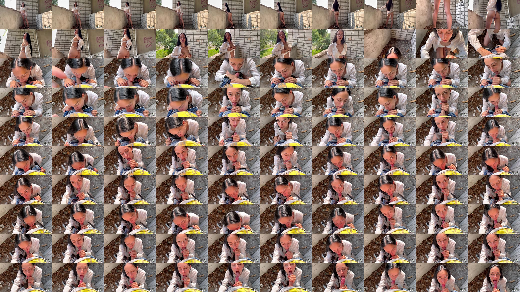 Quick Public Blowjob at a photo shoot with Cum in Mouth 预览图