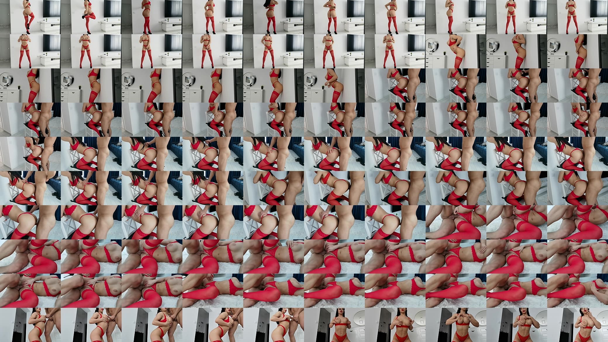 Fucked a hot Whore Brunette in Sexy Red Lingerie/ SHOOT ON TITS 预览图