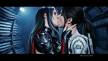 Dia x Hailey Lesbian kissing (The First Descendant /AI generated)