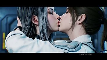 Dia x Hailey Lesbian kissing (The First Descendant /AI generated)