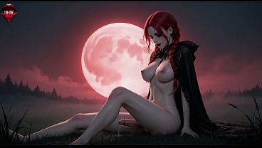 AI-Generated Hentai: Crimson Moon Gothic Futa Goddesses