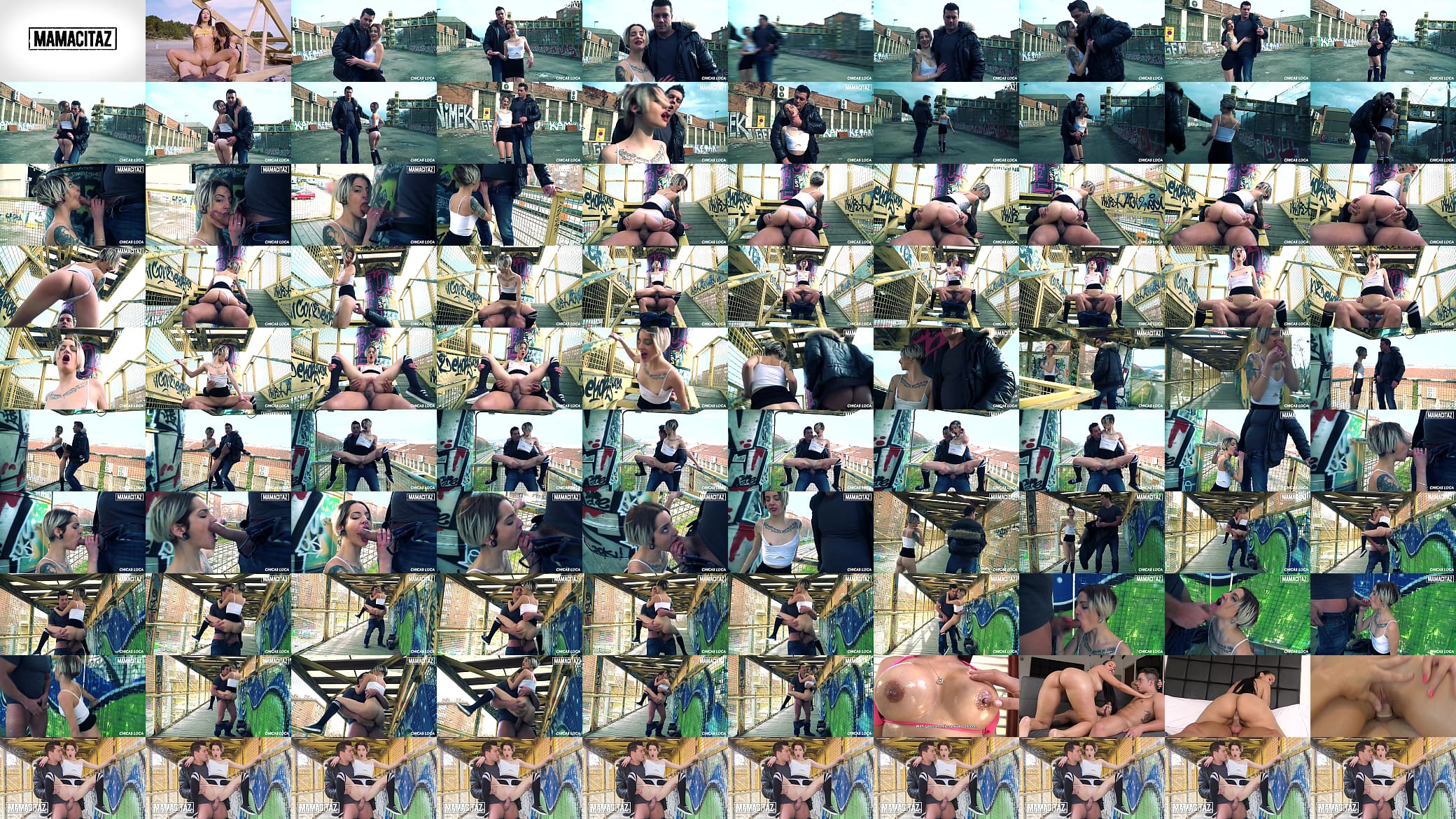 MAMACITAZ - (Mey Madness, Ramon Nomar) - Small Tits Goth Slut Hard Public Fuck With Muscular Boyfriend 预览图
