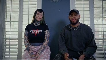 Big booty Goth Babe Rosa Rouge cums of ArtemiXXX thick dick