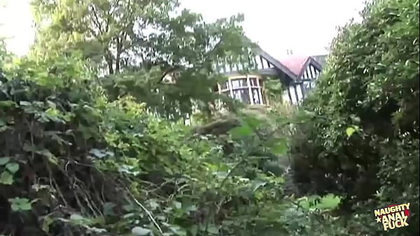 Brunette with small tits wandered into the house and recieved double penetration