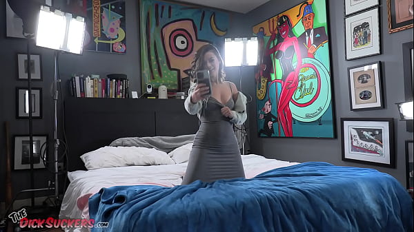 Beautiful brunette Dharma Jones sure knows how to suck a big one!