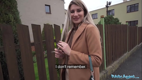 Download Video - Public Agent Cute blonde flashes her perky titties for cash and fucks huge cock in a basemant