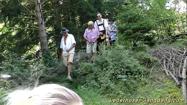 Download Video - german lederhosen gangbang in nature