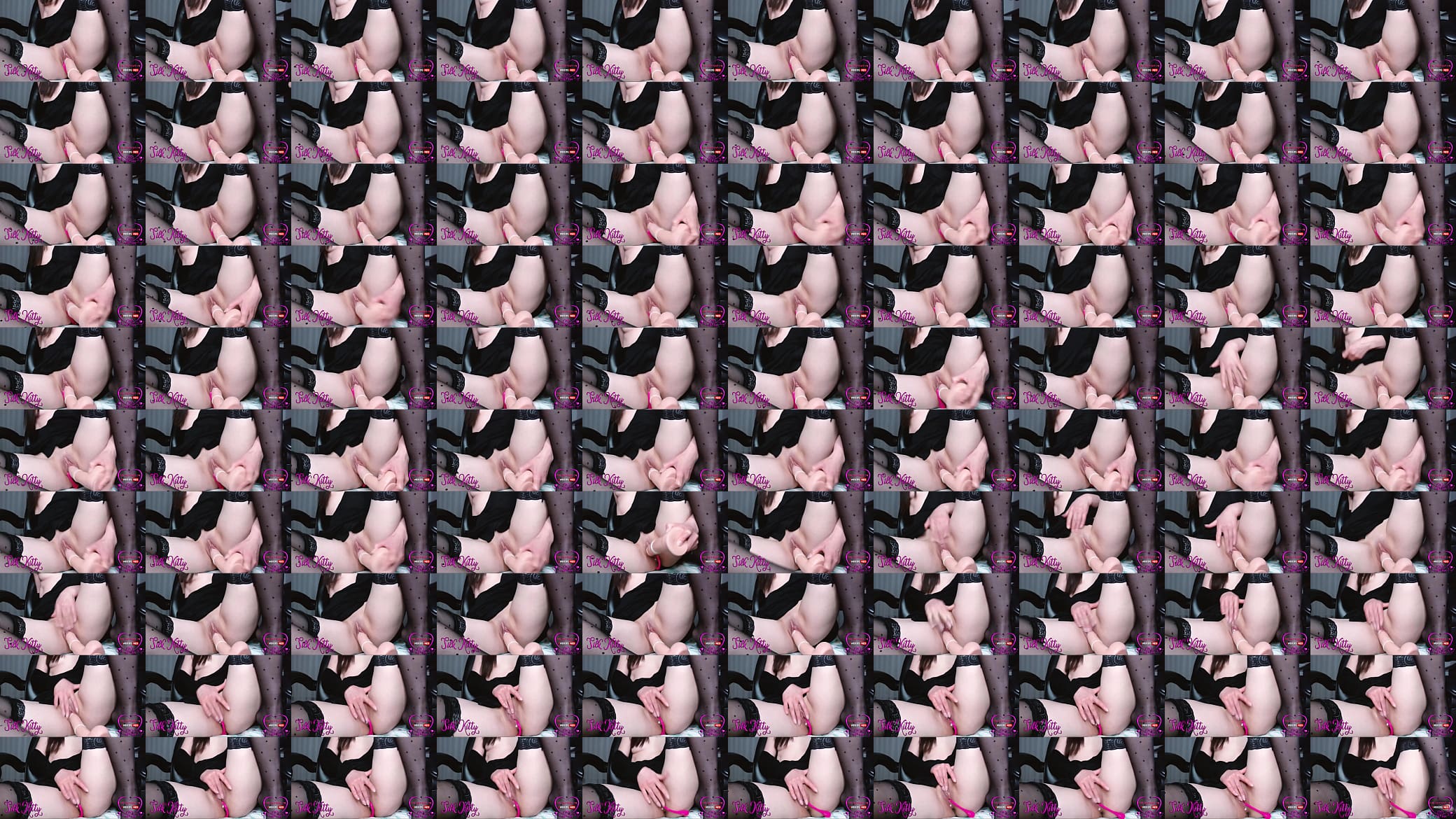 Playing with vibrator and huge dildo at the same time (Part 2) 预览图